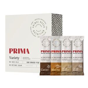 PRIMA Grass Fed Protein Bars 7 Pack Gluten Free Energy Snack Variety